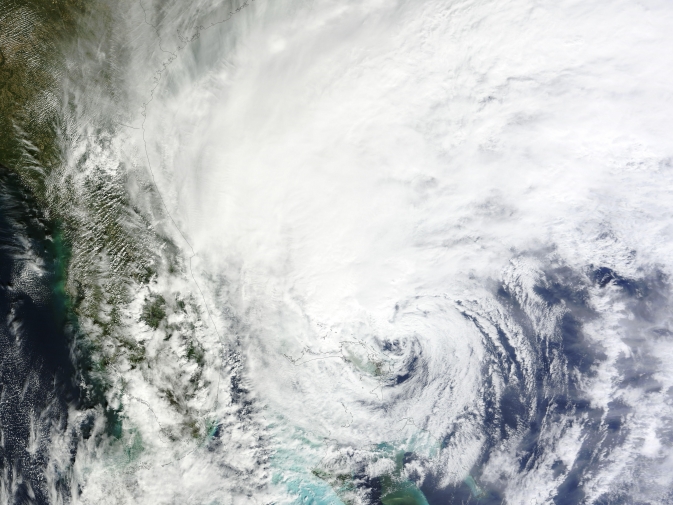 satellite image of Hurricane Sandy