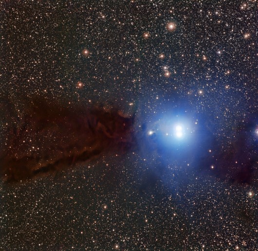 Protostars emerge from clouds of dust and gas such as the distant Lupus 3 (pictured) (imag...