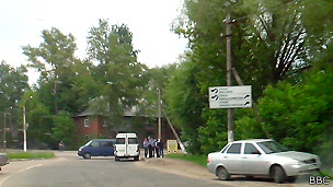 The house where the suspects were found in Orekhovo-Zuyevo