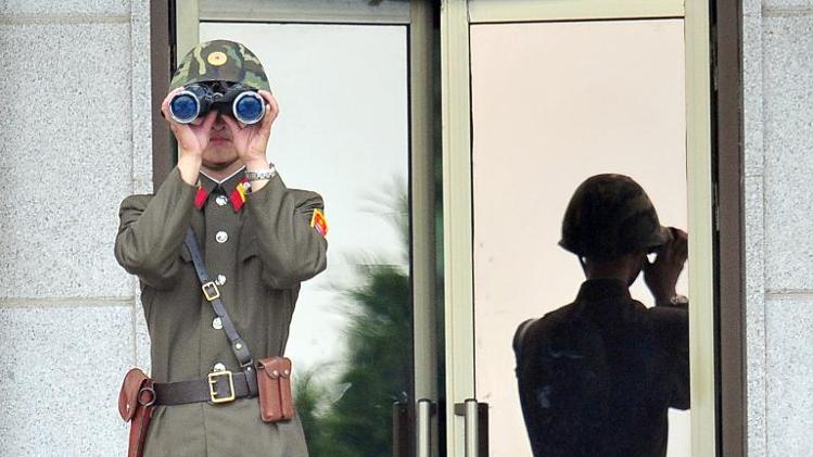 A North Korean soldier at the truce village of Panmunjom in the Demilitarized Zone (DMZ) dividing the Korean peninsula, on July 27, 2013