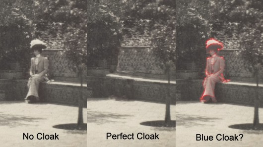 While one would hope to make an invisibility cloak that performs like the central image, i...