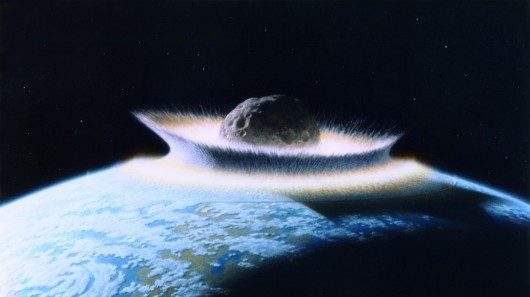Artist's impression of a massive asteroid impact (Image: NASA/Don Davis)