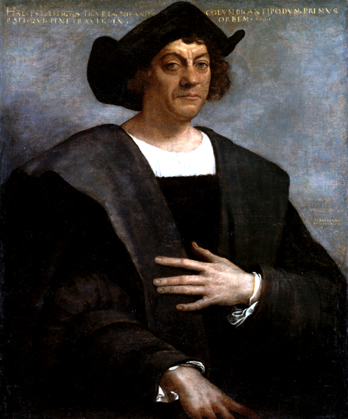This painting of Christopher Columbus was done in 1519 by Sebastiano del Piombo. (Wikimedia Commons)