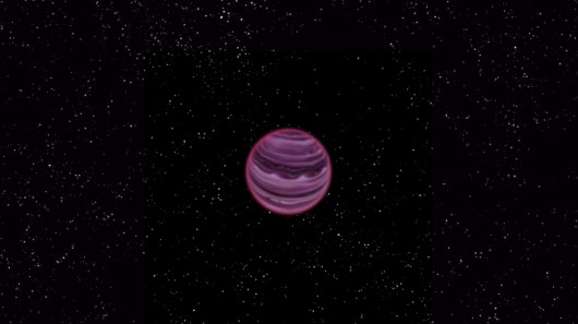 Artist's conception of exoplanet PSO J318.5-22, which was discovered floating through inte...