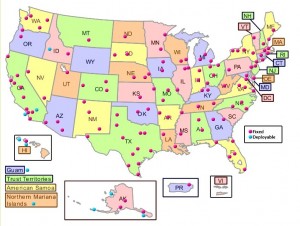 EPA's map of U.S. radiation monitoring stations