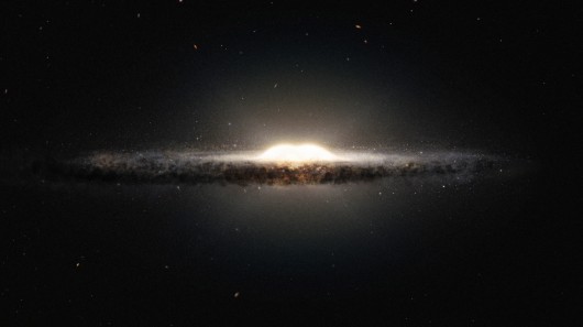 An artist's impression of the Milky Way galaxy showing its x-shaped core (Image: ESO)