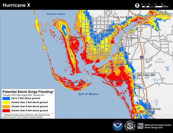 New hurricane forecast maps to show flood risk from storm surge Photo: NOAA