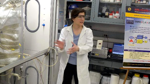 Heather Willauer explains how scientists at the Naval Research Laboratory (AFP)