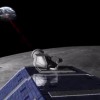 Artist Concept of LADEE demonstrating the use of lasers for deep-space communications (Ima...
