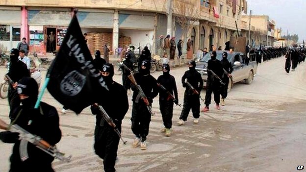 Islamic State militants in Raqqa, Syria. File photo