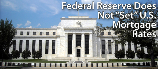 The Federal Reserve does not make U.S. mortgage rates