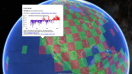 The CRUTEM4 dataset provides Google Earth users with access to one of the most widely used...
