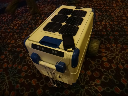 The Solar Cooler, as its name implies, is a portable container for food and drinks that ke...