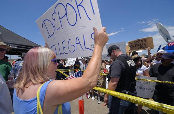 Five Arrested During Illegal Immigration Protest and Rally Near U.S. Border Patrol Station in Murrieta, California