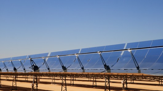 A  large, distributed network of concentrated solar power plants in desert regions could r...