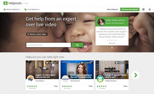 Google Helpouts connects users with experts in their field for live video lessons