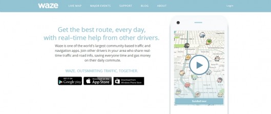 Waze is a community-based traffic and navigation app