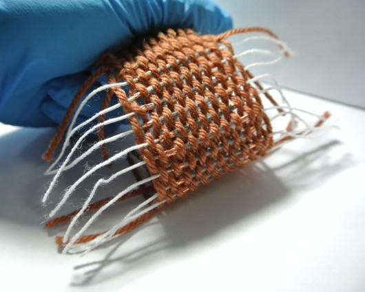 A 1 x 1 ft section of Li-ion battery yarn can deliver 6.8 Wh of power; enough power to run...