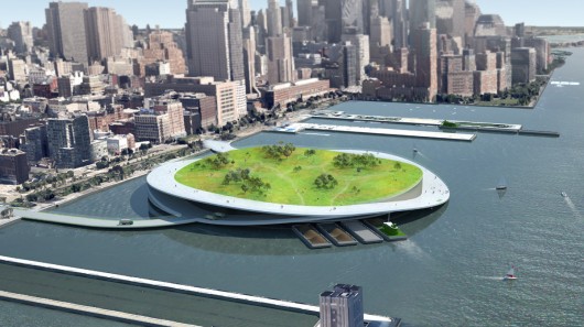 Present Architecture has proposed a network of composting, green space islands for New Yor...