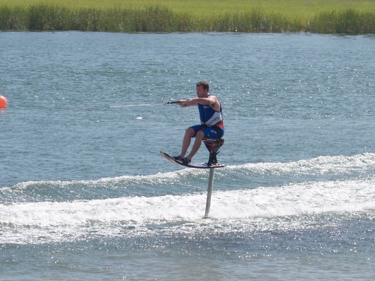 'A self-balancing hydrofoil jet ski like one of those hydrofoil wakeboards, but without th...