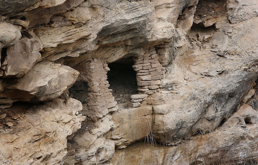 This April 9, 2011 photo shows an Anasazi ruin in the cliff close to Lems Trail in Recapture Canyon, near Blanding, Utah. A San Juan County commissioner tired of waiting for the Bureau of Land Management led an ATV ride into the canyon May 10, 2014. (AP Photo/The Salt Lake Tribune, Scott Sommerdorf)