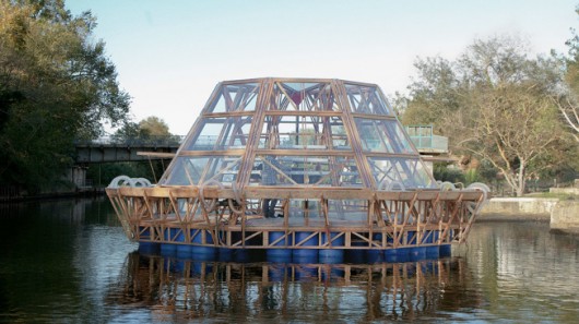 The Jellyfish Barge operates off-grid and produces its own water via an onboard system of ...