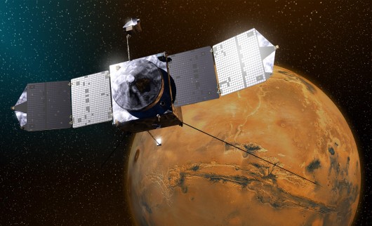 Artist's concept of the MAVEN orbiter (Image: NASA)