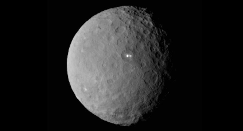 Bright spots on Ceres (NASA photo)