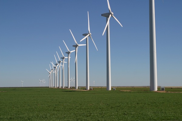 Wind farm on land