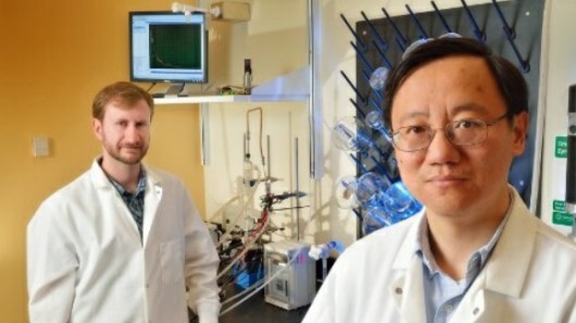 Virginia Tech's Prof. Percival Zhang (right) and doctoral grad Joe Rollin are part of the ...