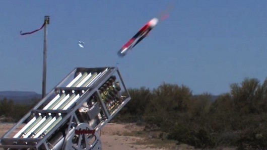 The tubular launcher is able to get multiple drones airborne in rapid succession