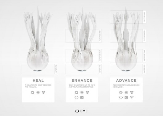 The three proposed EYE products: Heal, Enhance, and Advance