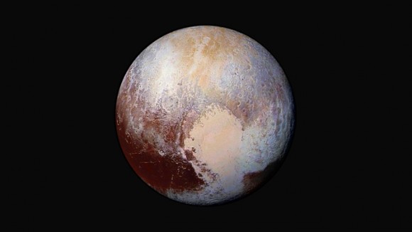 Could Pluto hide liquid water far beneath its surface? Image credit: NASA