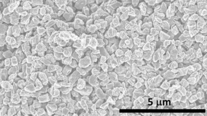 High resolution SEM micrograph of entire Q-carbon film covered with microdiamonds