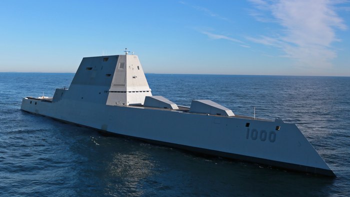 The future USS Zumwalt (DDG 1000) is for the first time conducting at-sea tests and trials ...