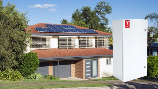 Tesla home battery, which is currently produced for SolarCity's home energy storage system...