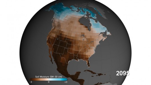 30-cm (11.8-in)-deep moisture projection based on NASA's high carbon emission scenario in ...