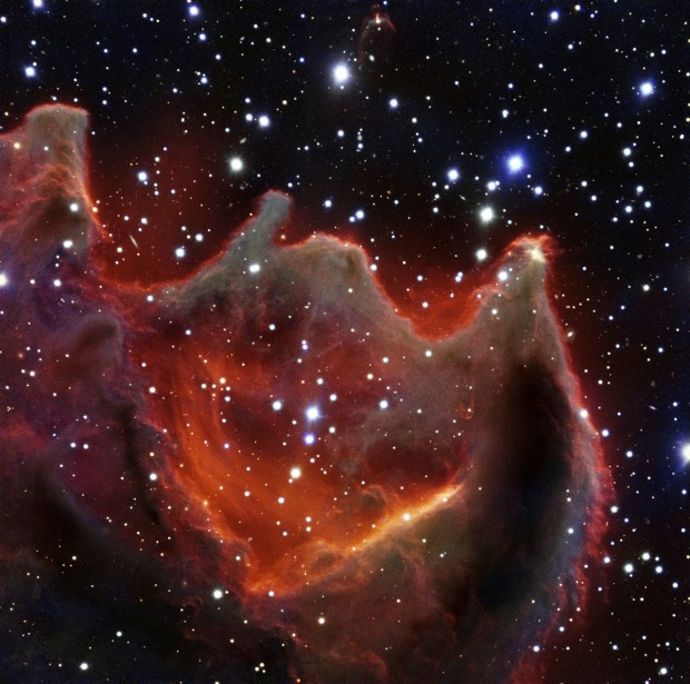 The cometary globule CG4, referred to as "God's Hand" or "The Mouth of the Beast." (Image source: European Space Agency)