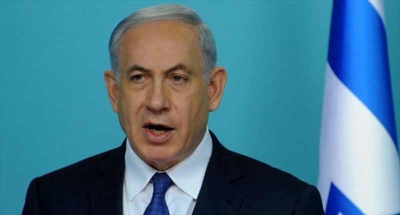 Israeli Prime Minister Benjamin Netanyahu makes a statement to the press about negotiations with Iran at his office in Jerusalem on April 1, 2015. (AFP)