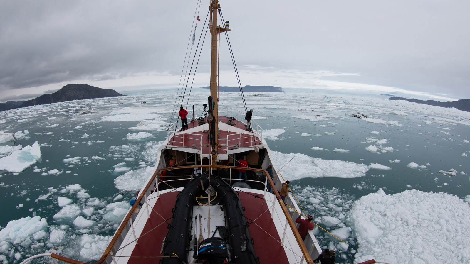 Glaciologists from the University of California, Irvine, and JPL mapped remote Greenland fjords by ship in 2014.