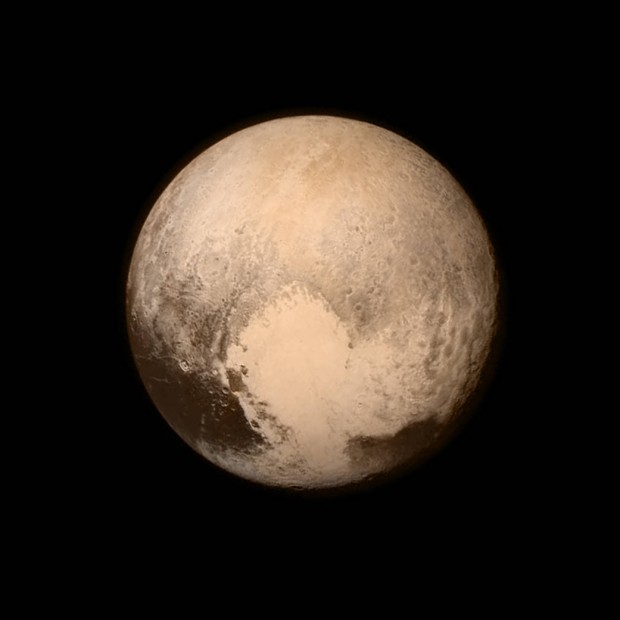A heart-shaped image seen on Pluto. (Image source: NASA-JHUAPL-SwRI)