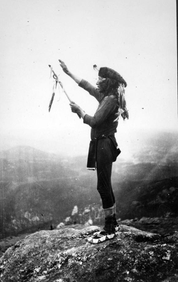 Black Elk returns to pray on Harney Peak, 1931, the site of his Great Vision, when he was nine years old. In his vision he saw the Thunder Beings and taken to the Grandfathers, who represented the six sacred directions of west, east, north, south, above, and below. They took Black Elk to theater of the earth, the central mountain of the world, the axis of the six sacred directions, the point where stillness and movement are together. [Wikipedia]. Harney Peak, called Hinhan Kaga by the Lakota Sioux, is the highest natural point in South Dakota and the Black Hills. Neidhart.com