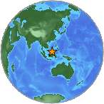 Globe with Earthquake Location