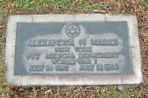 Grave marker of Alexander Marks, J Marks' biological and non-Cherokee father. Courtesy Hank Adams.