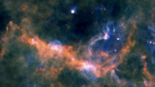 Herschel Space Observatory image of filamentary structure G47