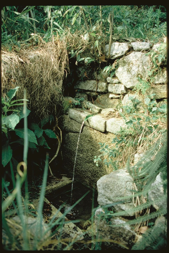 Trailside water fountain, Machu Picchu, Peru (Wright Water Engineers, Inc., 1998)