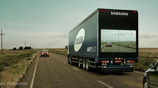 Samsung's prototype "Safety Truck" offers view of the road ahead