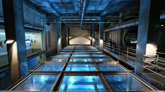 A newly built indoor tank at the University of Miami can generate winds in excess of 250 km/h (155 mph)