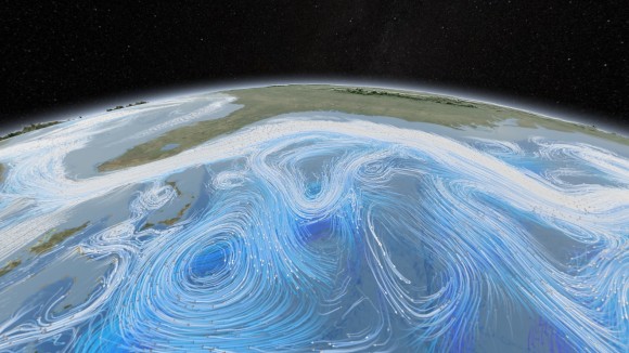 Wind and currents can affect a sea’s level. Image credit: NASA Goddard Space Flight Center