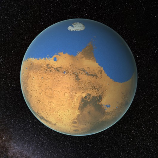 Ancient Mars may have had an ocean covering 20 percent of its surface (Image: NASA's Godda...